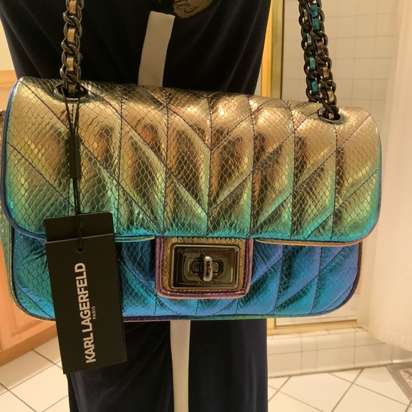 Karl Lagerfeld Paris Agyness (Mermaid Purse) Brand NEW must see gorgeous - Picture 6 of 14